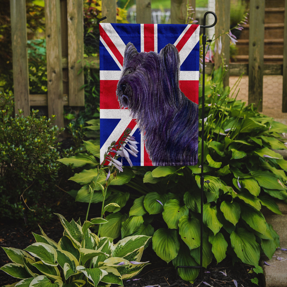 Skye Terrier with English Union Jack British Flag Flag Garden Size SS4905GF