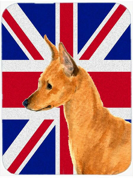 Min Pin with English Union Jack British Flag Mouse Pad, Hot Pad or Trivet SS4908MP by Caroline's Treasures