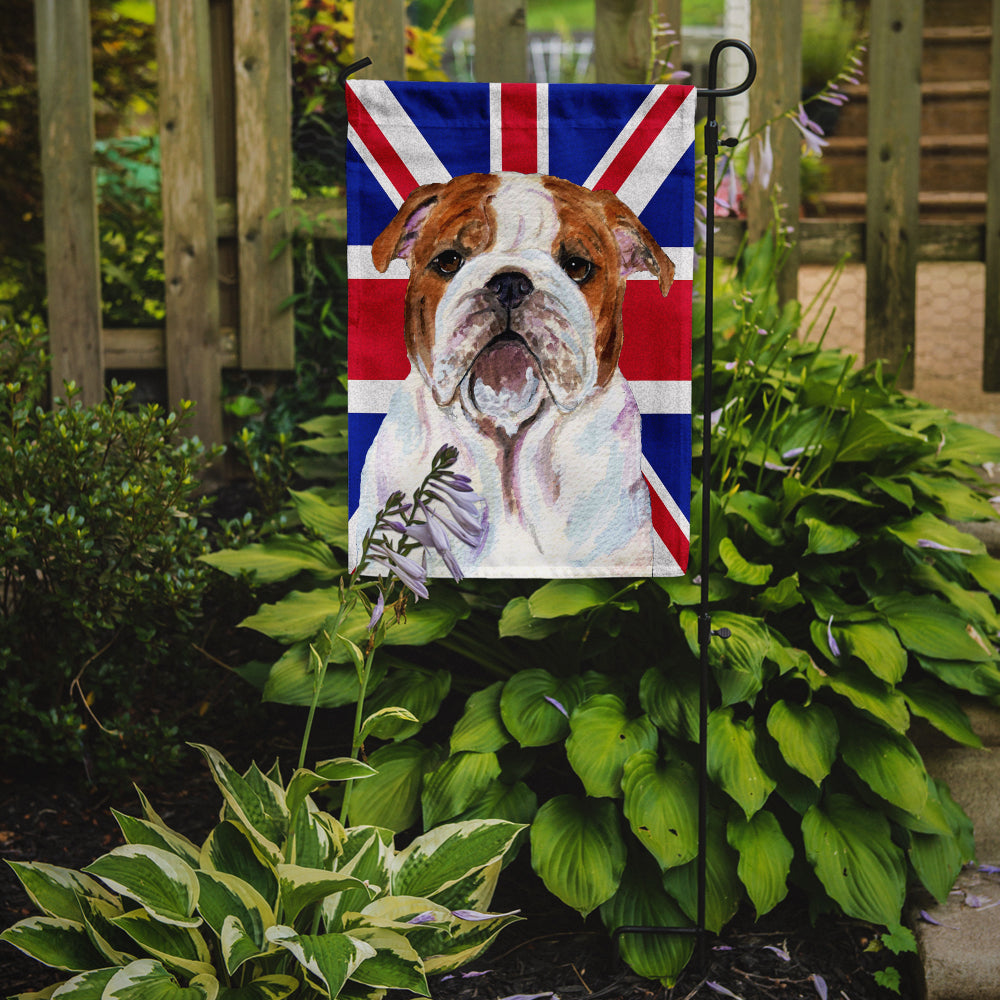English Bulldog with English Union Jack British Flag Flag Garden Size SS4926GF