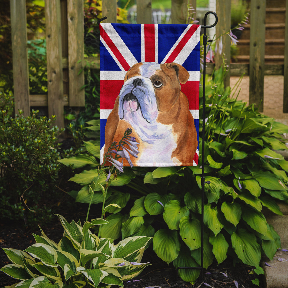 English Bulldog with English Union Jack British Flag Flag Garden Size SS4933GF