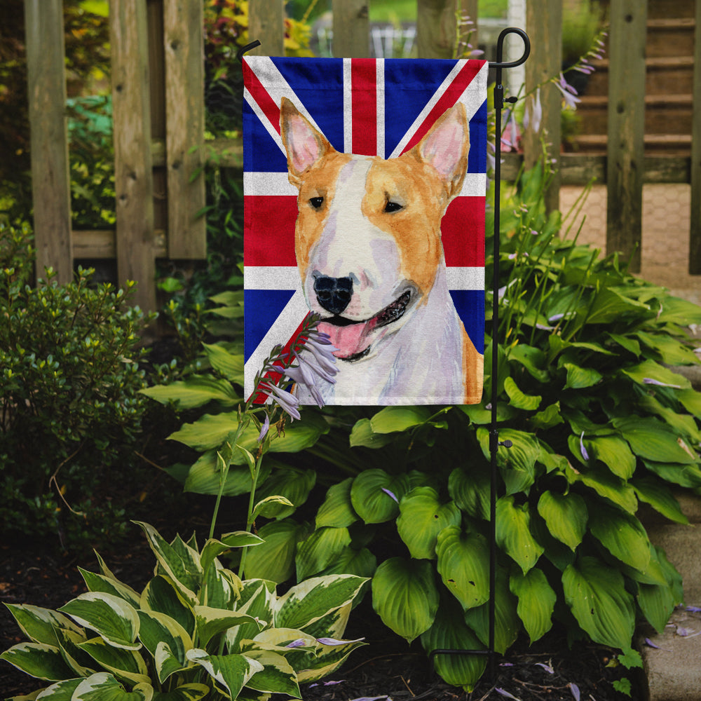 Bull Terrier with English Union Jack British Flag Flag Garden Size