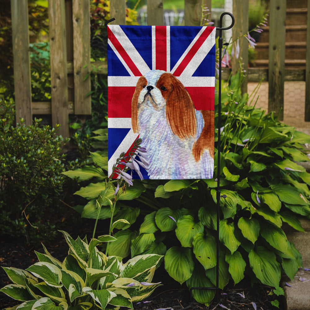 English Toy Spaniel with English Union Jack British Flag Flag Garden Size