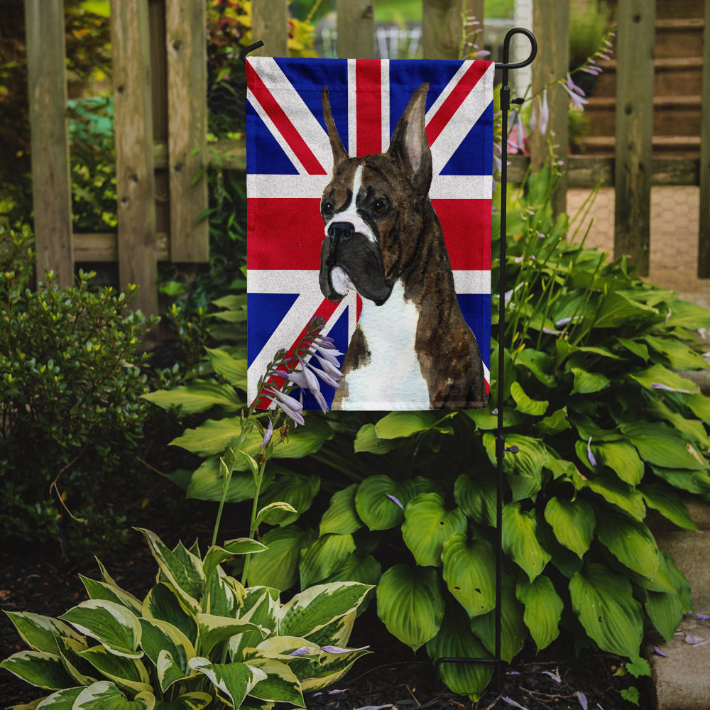 Boxer with English Union Jack British Flag Flag Garden Size SS4950GF