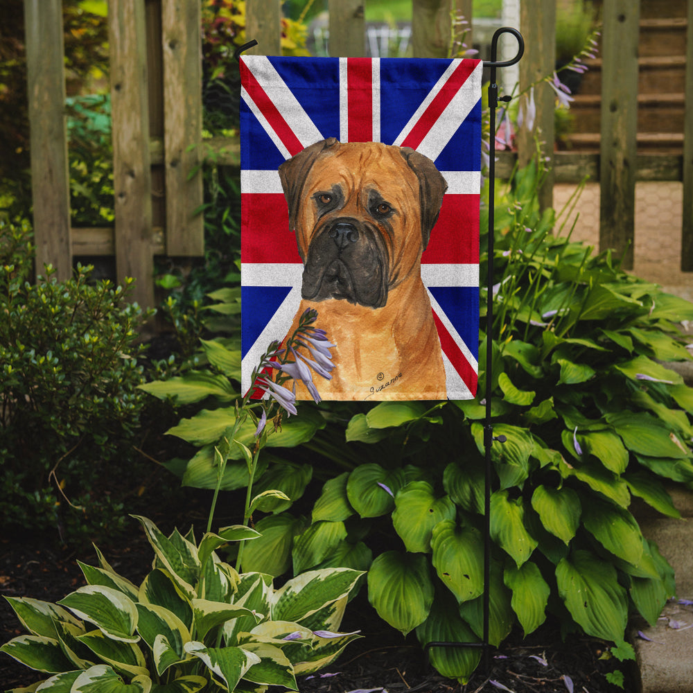 Bullmastiff with English Union Jack British Flag Flag Garden Size SS4959GF