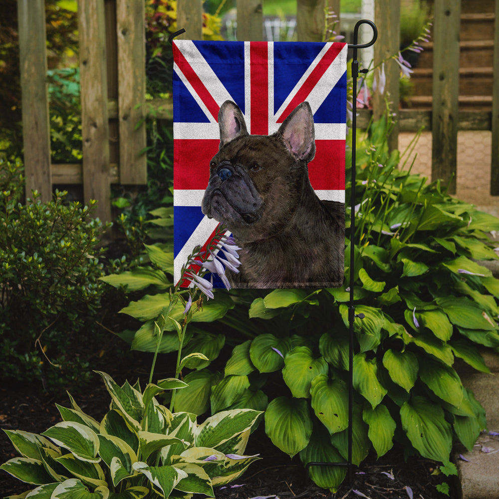 French Bulldog with English Union Jack British Flag Flag Garden Size SS4961GF