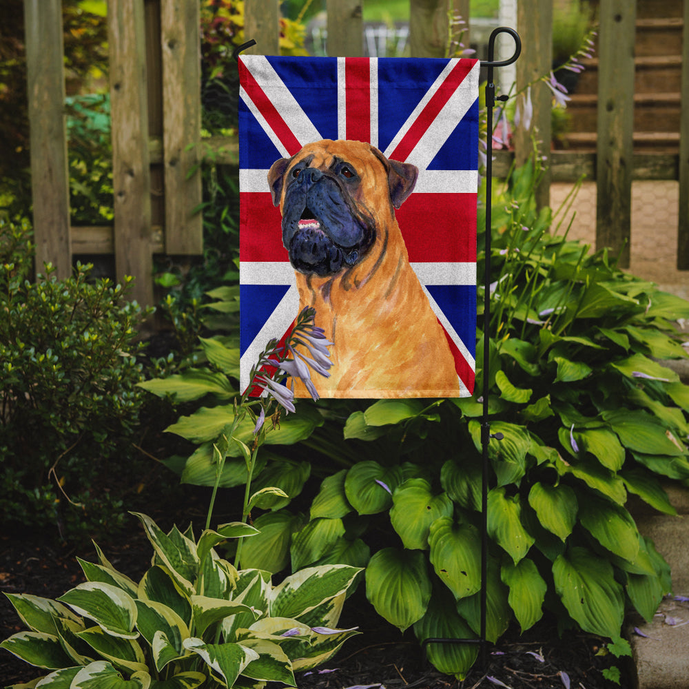 Bullmastiff with English Union Jack British Flag Flag Garden Size SS4962GF