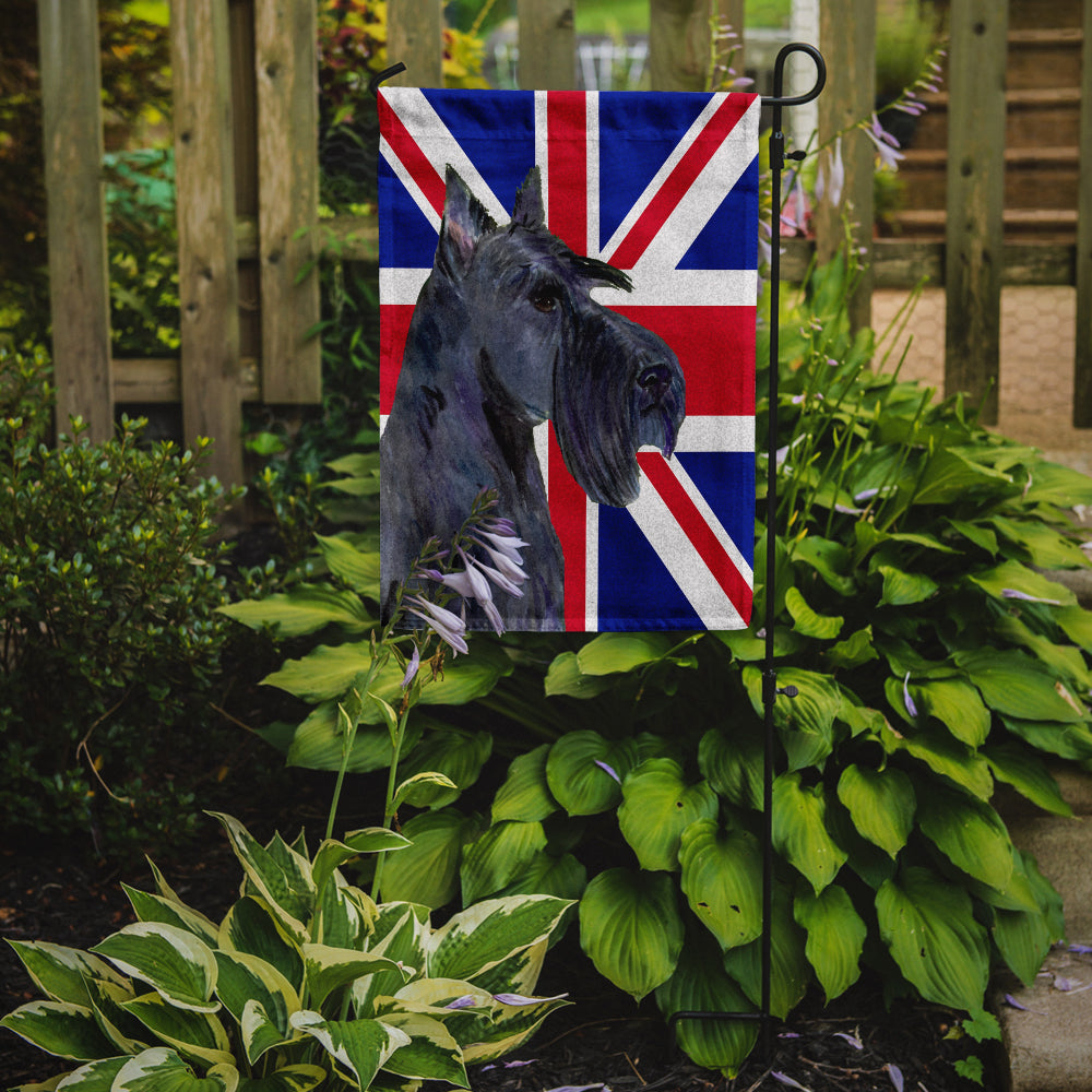 Scottish Terrier with English Union Jack British Flag Flag Garden Size