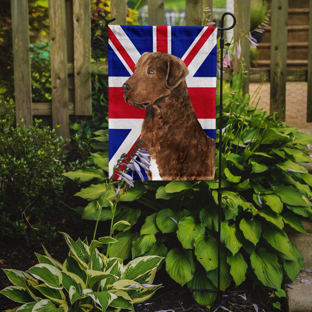 Curly Coated Retriever with English Union Jack British Flag Flag Garden Size SS4973GF