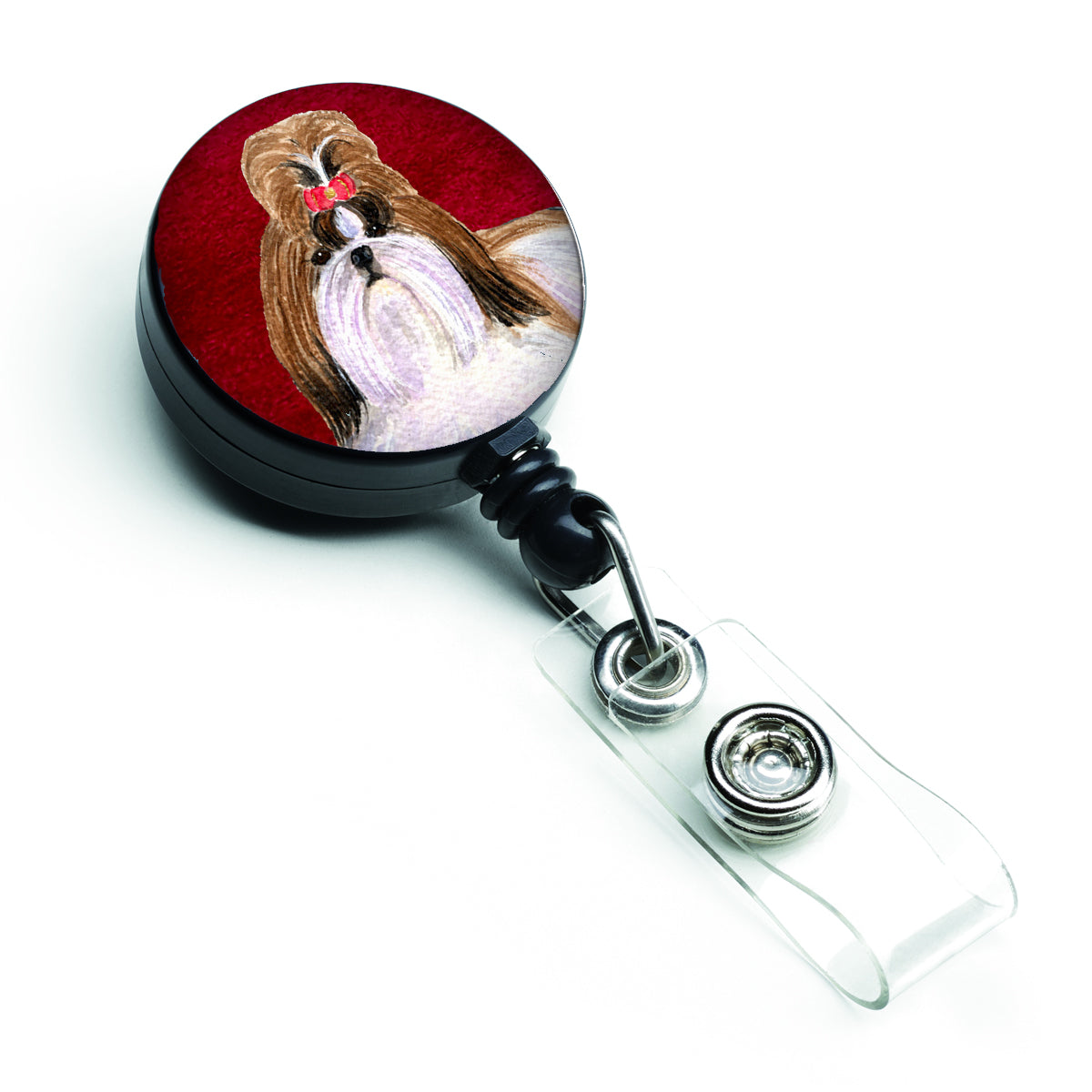 Shih Tzu Retractable Badge Reel or ID Holder with Clip