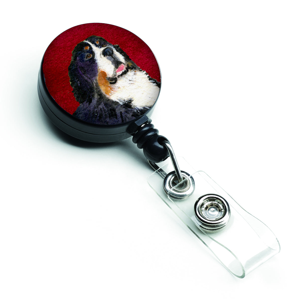 Bernese Mountain Dog Retractable Badge Reel or ID Holder with Clip