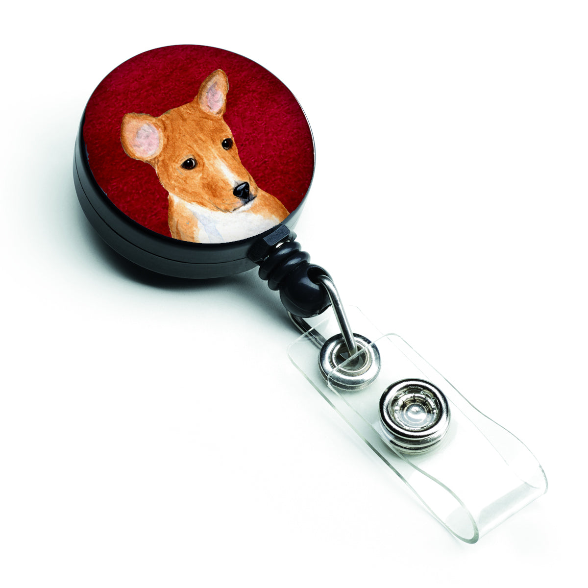 Basenji Retractable Badge Reel or ID Holder with Clip