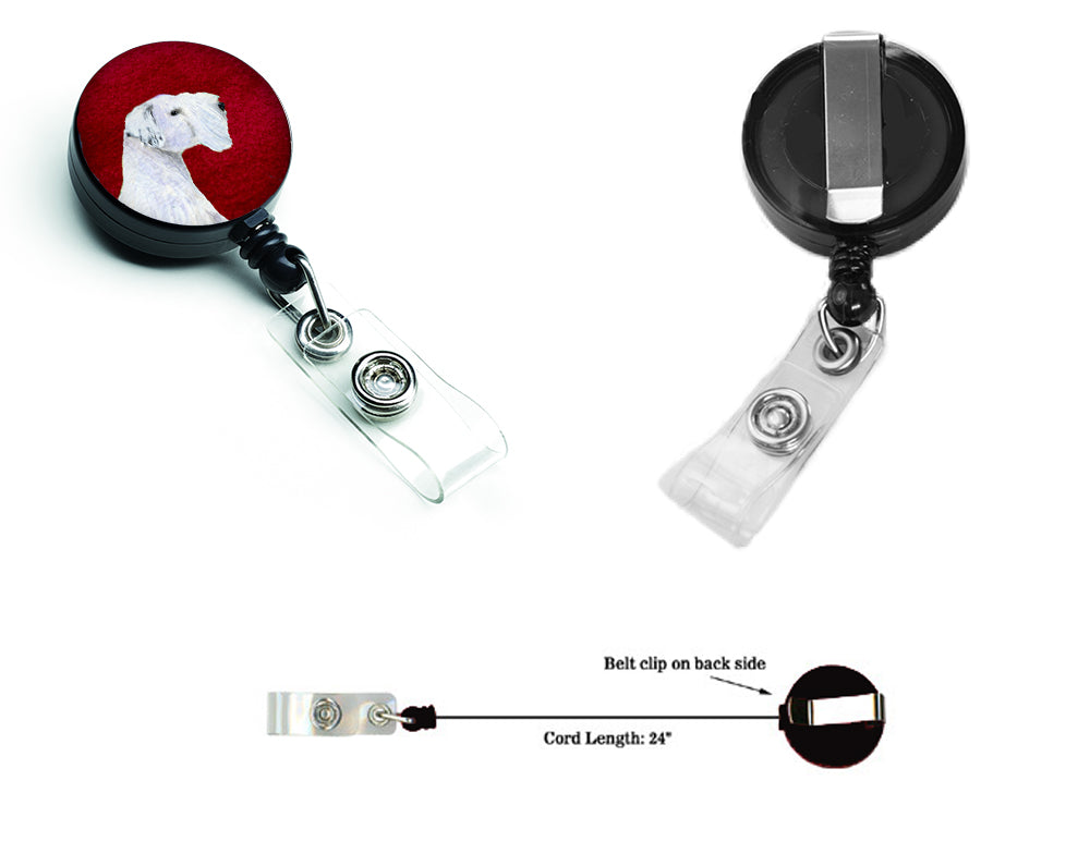 Sealyham Terrier Retractable Badge Reel or ID Holder with Clip.