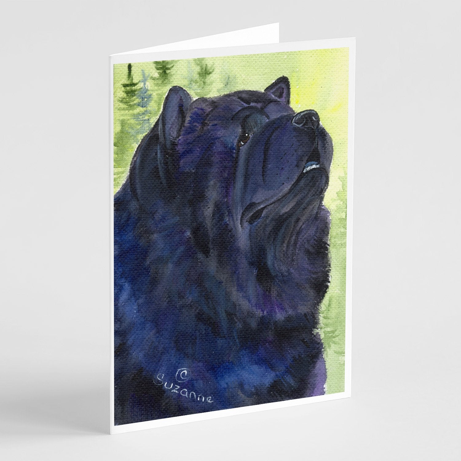 Buy this Black Chow Chow Close up Greeting Cards and Envelopes Pack of 8