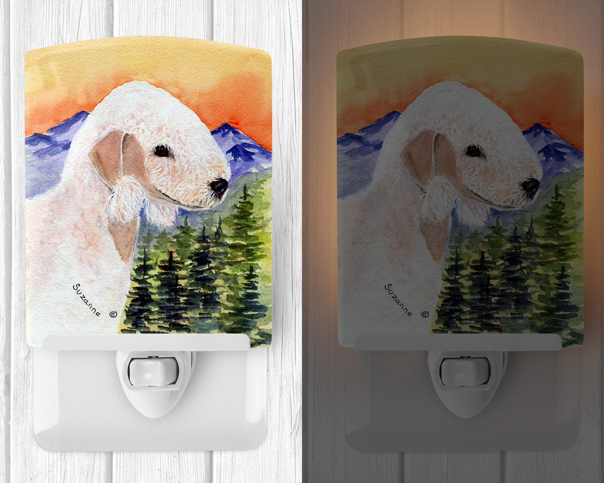 Bedlington Terrier Ceramic Night Light SS8158CNL - the-store.com