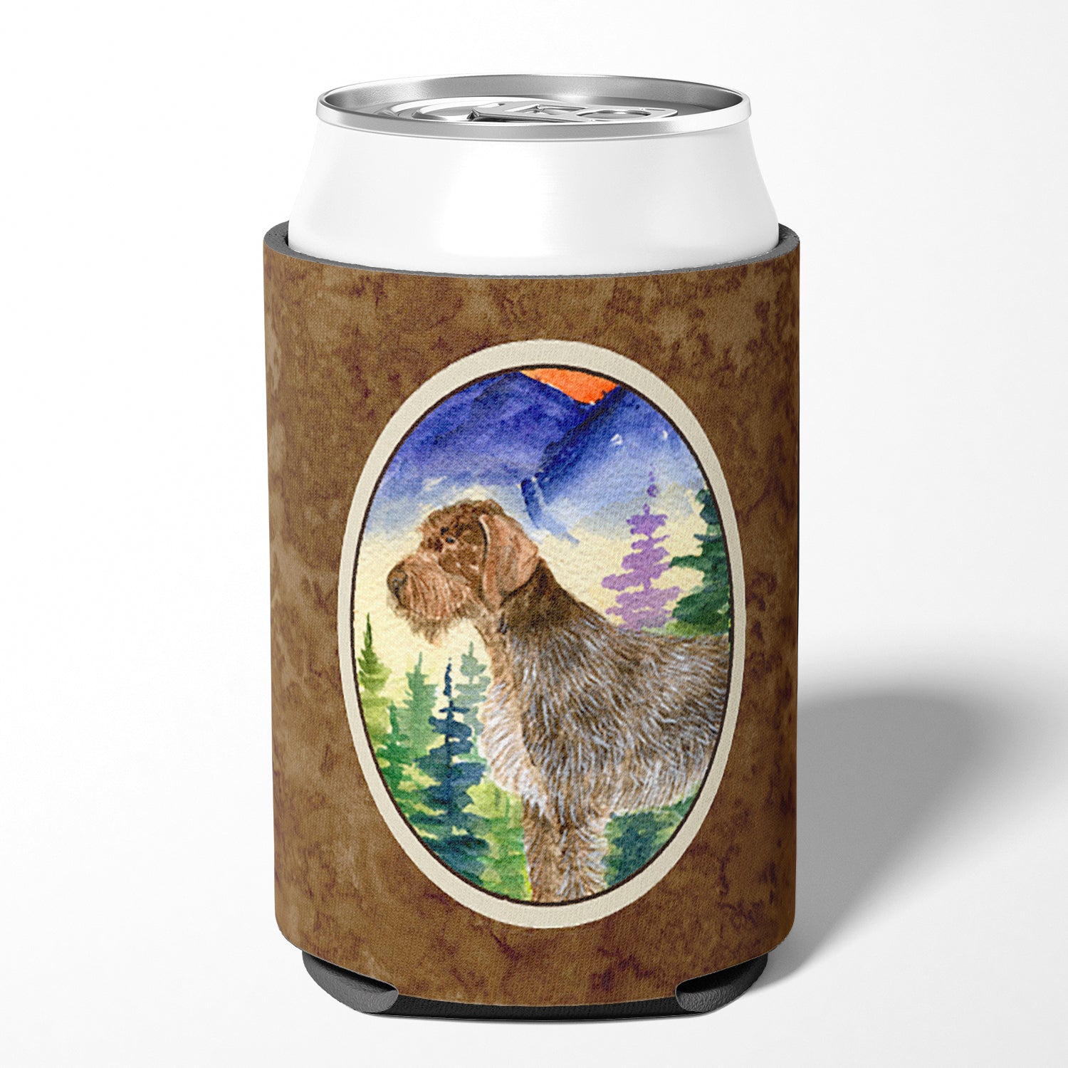 German Wirehaired Pointer Can or Bottle Beverage Insulator Hugger.