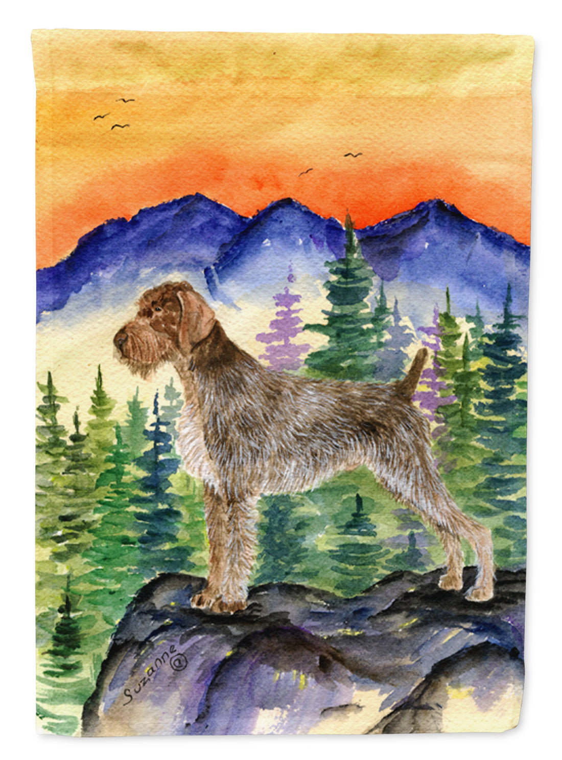 German Wirehaired Pointer Flag Canvas House Size