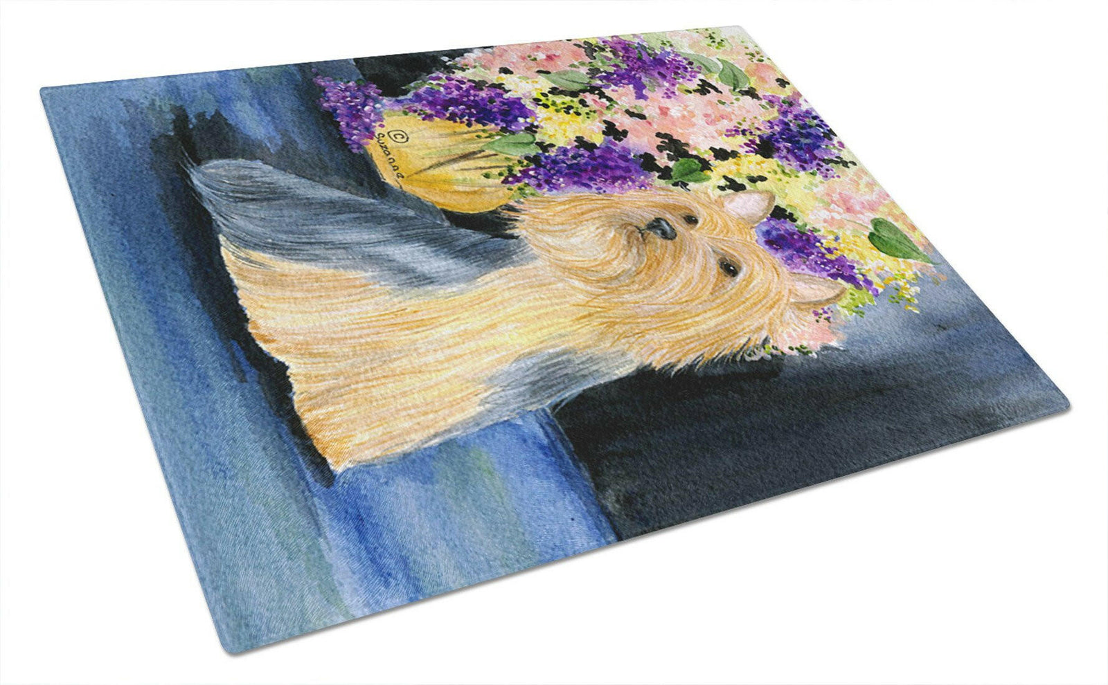 Silky Terrier Glass Cutting Board Large by Caroline's Treasures