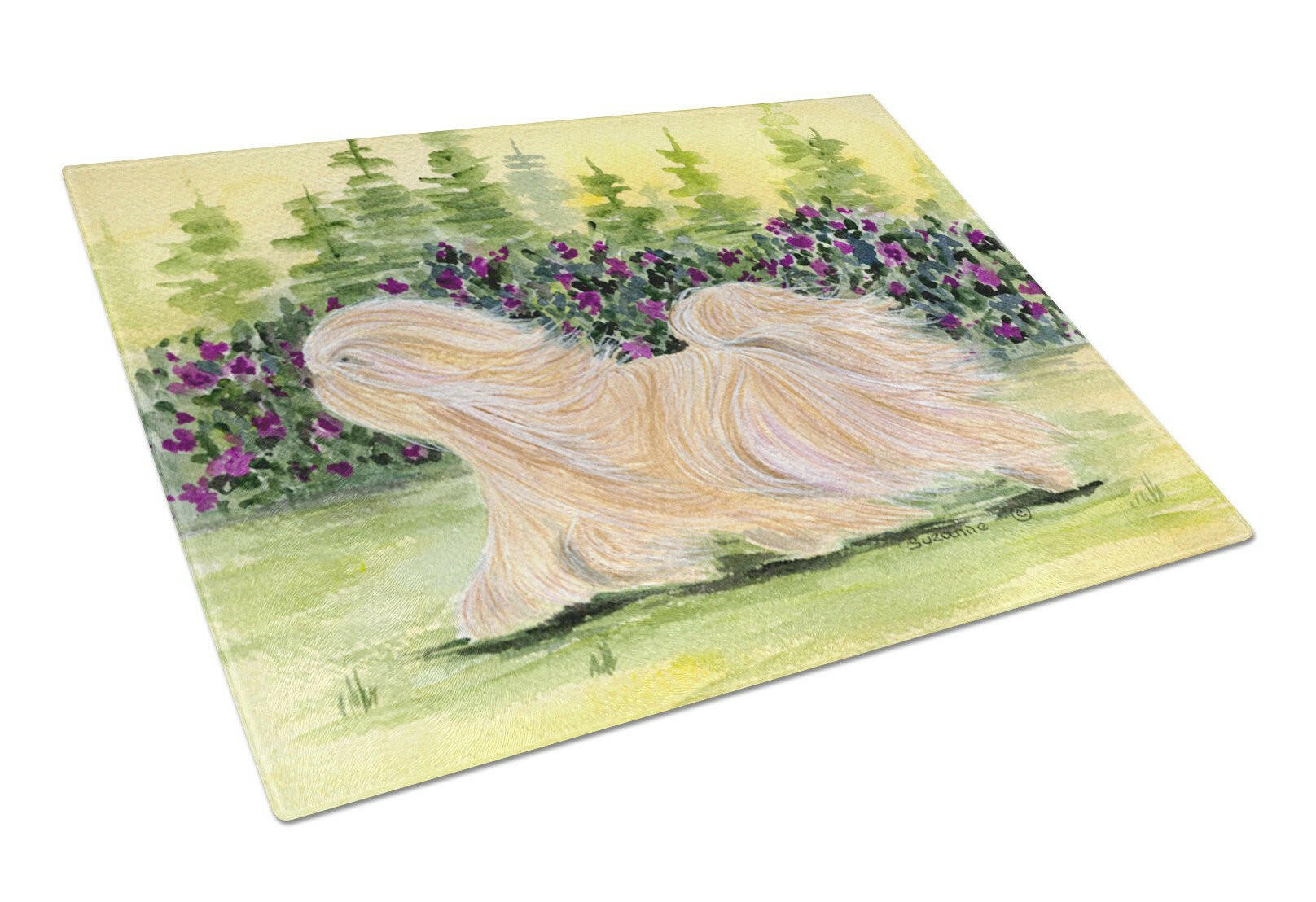 Lhasa Apso Glass Cutting Board Large by Caroline's Treasures
