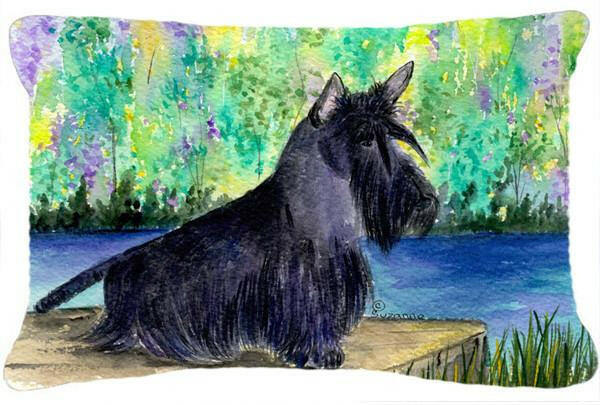 Scottish Terrier Decorative   Canvas Fabric Pillow by Caroline's Treasures