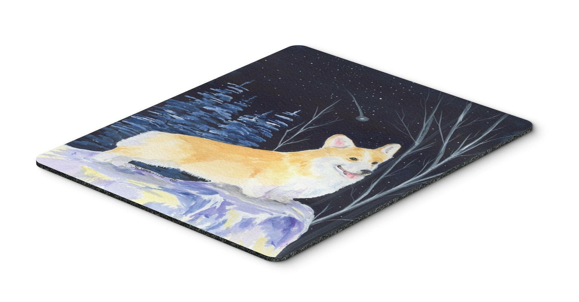 Starry Night Corgi Mouse Pad / Hot Pad / Trivet by Caroline's Treasures