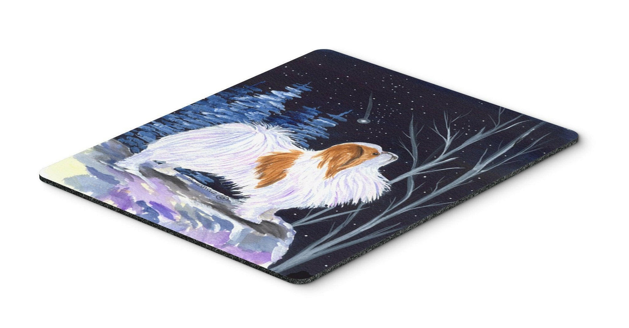 Starry Night Japanese Chin Mouse Pad / Hot Pad / Trivet by Caroline's Treasures