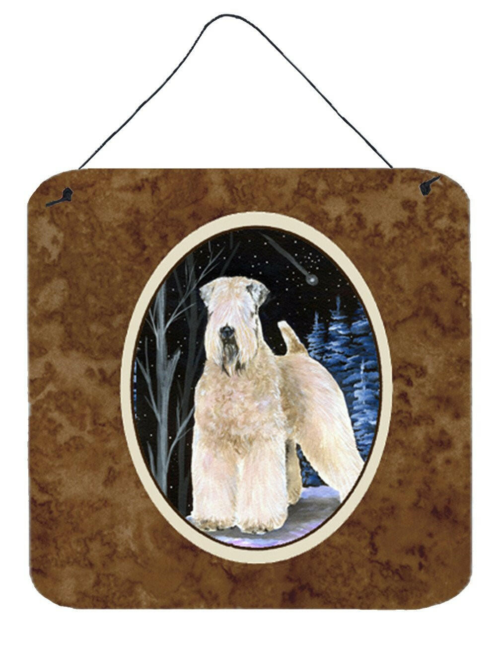 Starry Night Wheaten Terrier Soft Coated Wall or Door Hanging Prints by Caroline's Treasures
