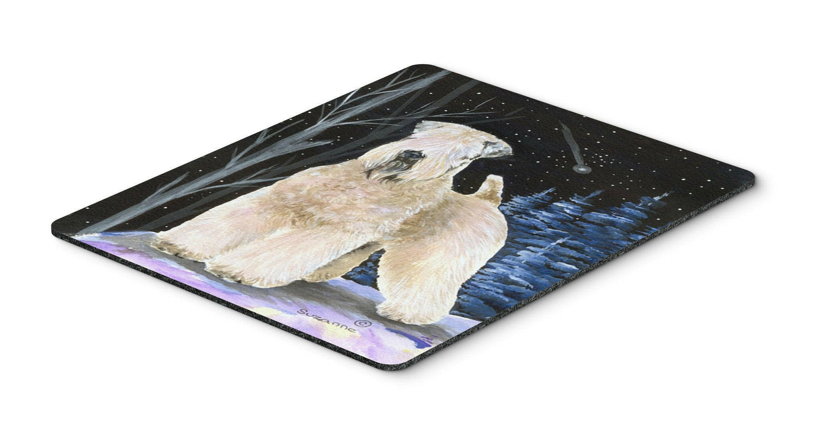 Starry Night Wheaten Terrier Soft Coated Mouse Pad / Hot Pad / Trivet by Caroline's Treasures