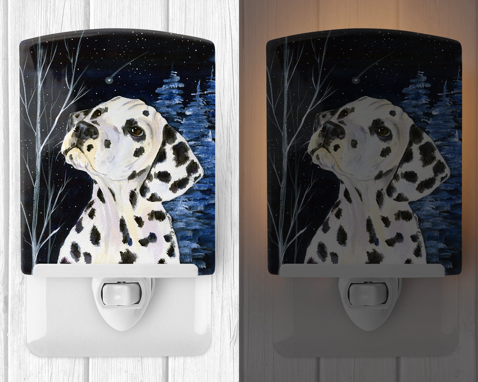 Starry Night Dalmatian Ceramic Night Light SS8370CNL - the-store.com