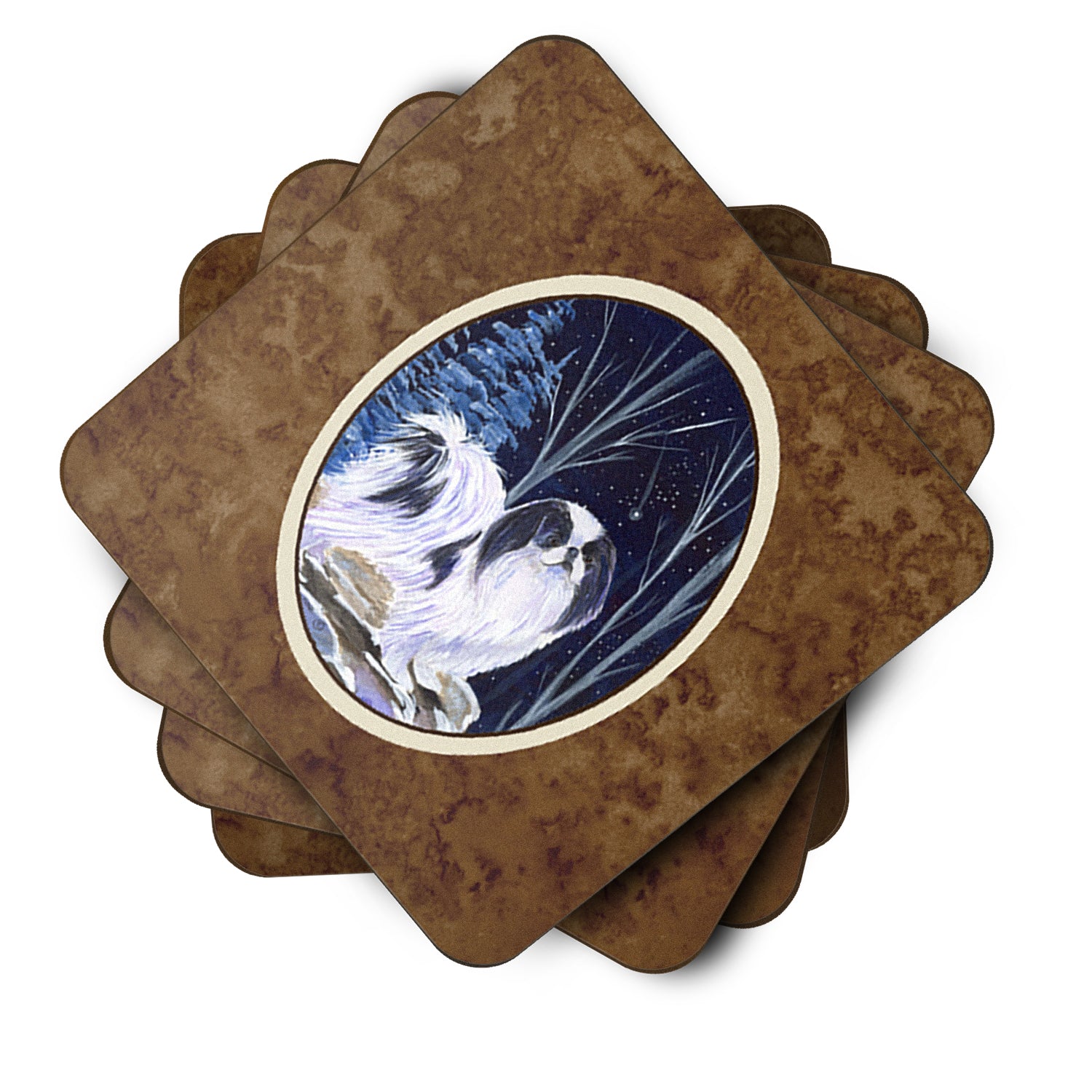 Starry Night Japanese Chin Foam Coasters Set of 4 - the-store.com