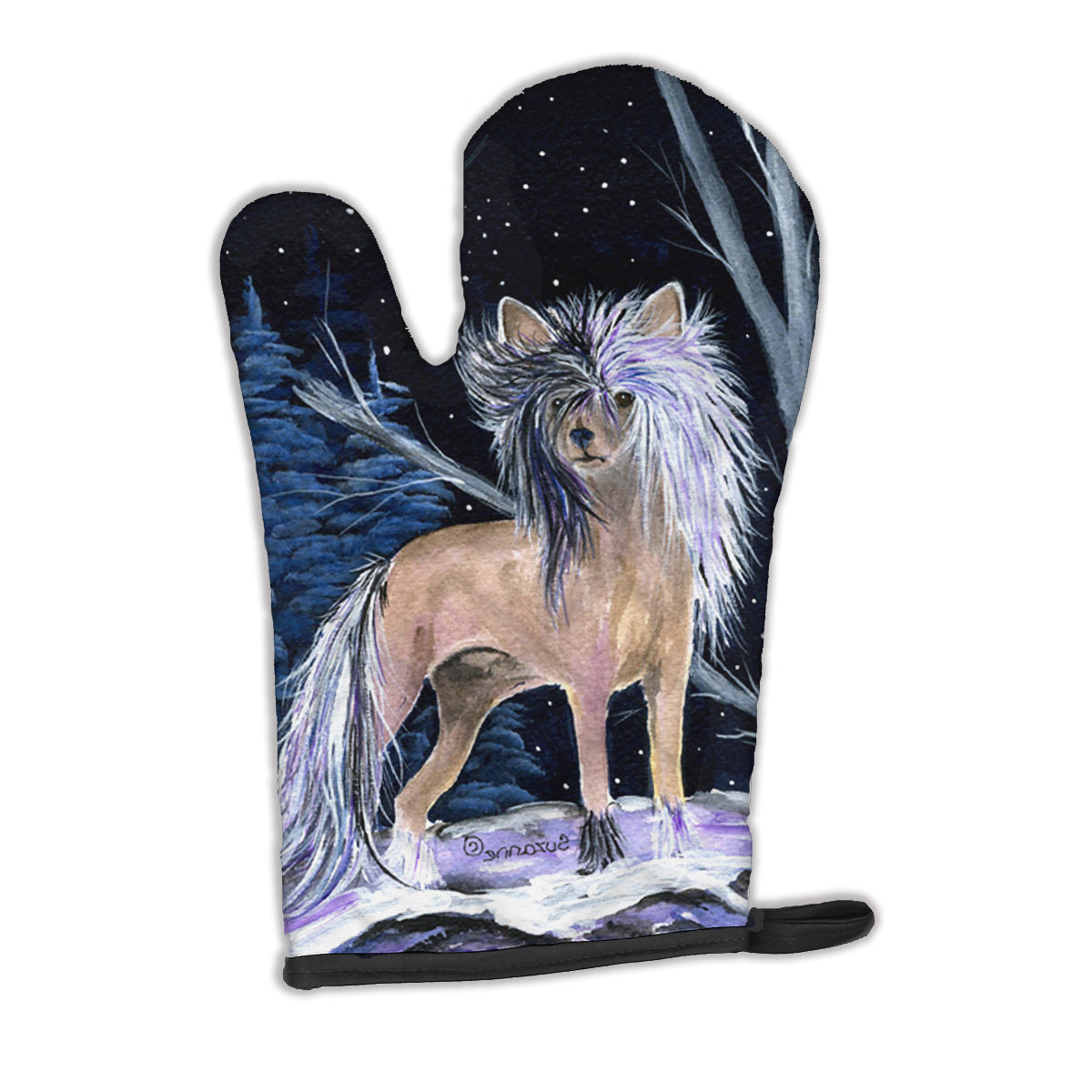 Starry Night Chinese Crested Oven Mitt SS8390OVMT