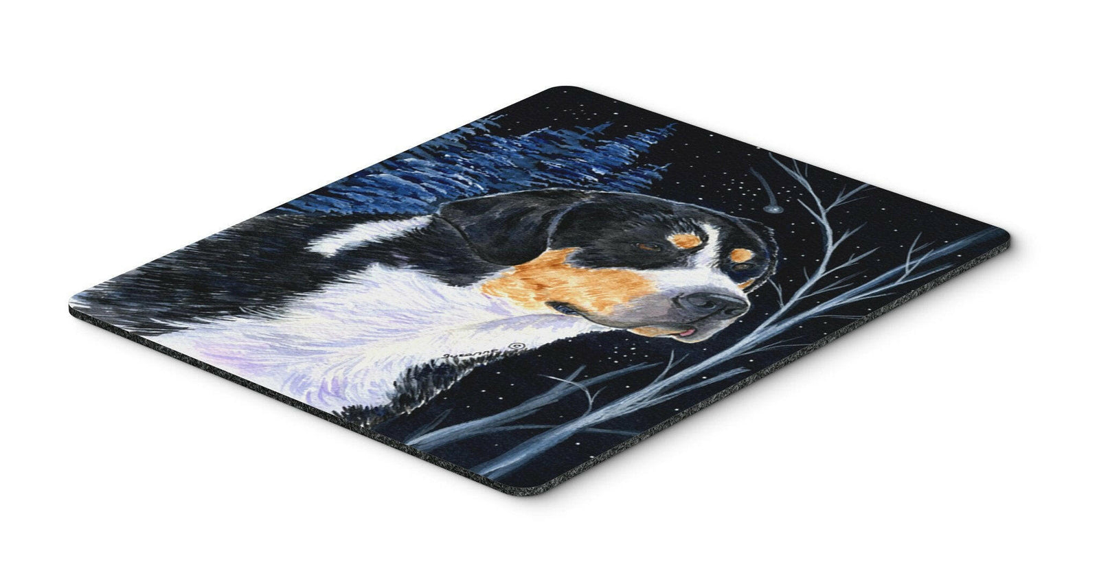 Starry Night Bernese Mountain Dog Mouse Pad / Hot Pad / Trivet by Caroline's Treasures