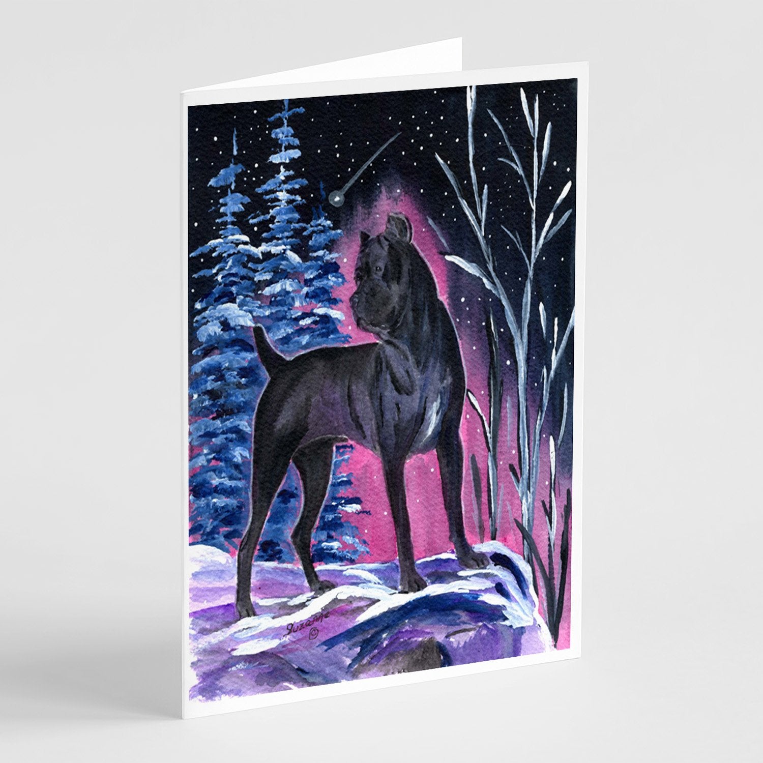 Buy this Starry Night Cane Corso Greeting Cards and Envelopes Pack of 8