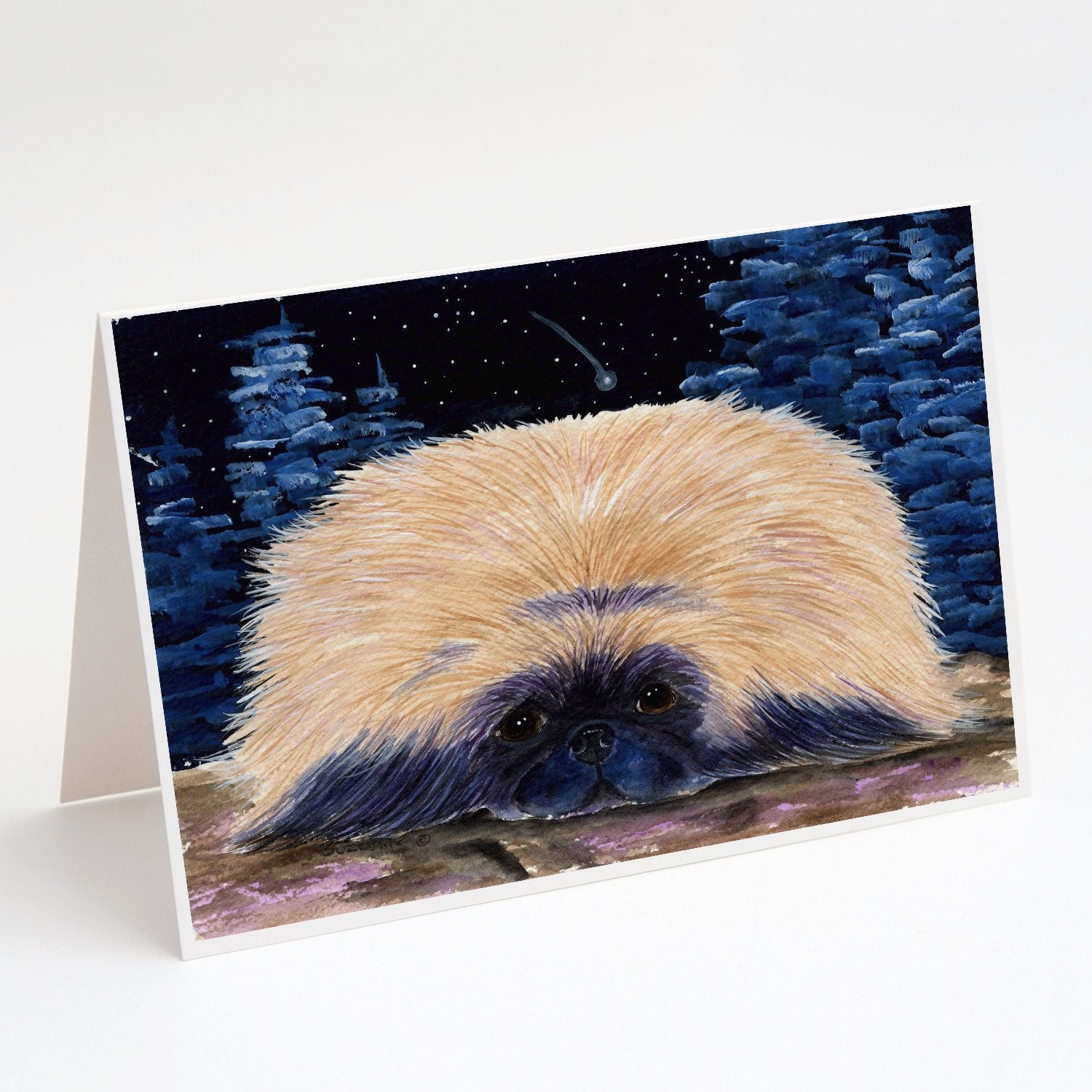 Buy this Starry Night Pekingese Greeting Cards and Envelopes Pack of 8