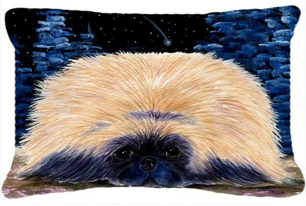 Starry Night Pekingese Decorative   Canvas Fabric Pillow by Caroline's Treasures