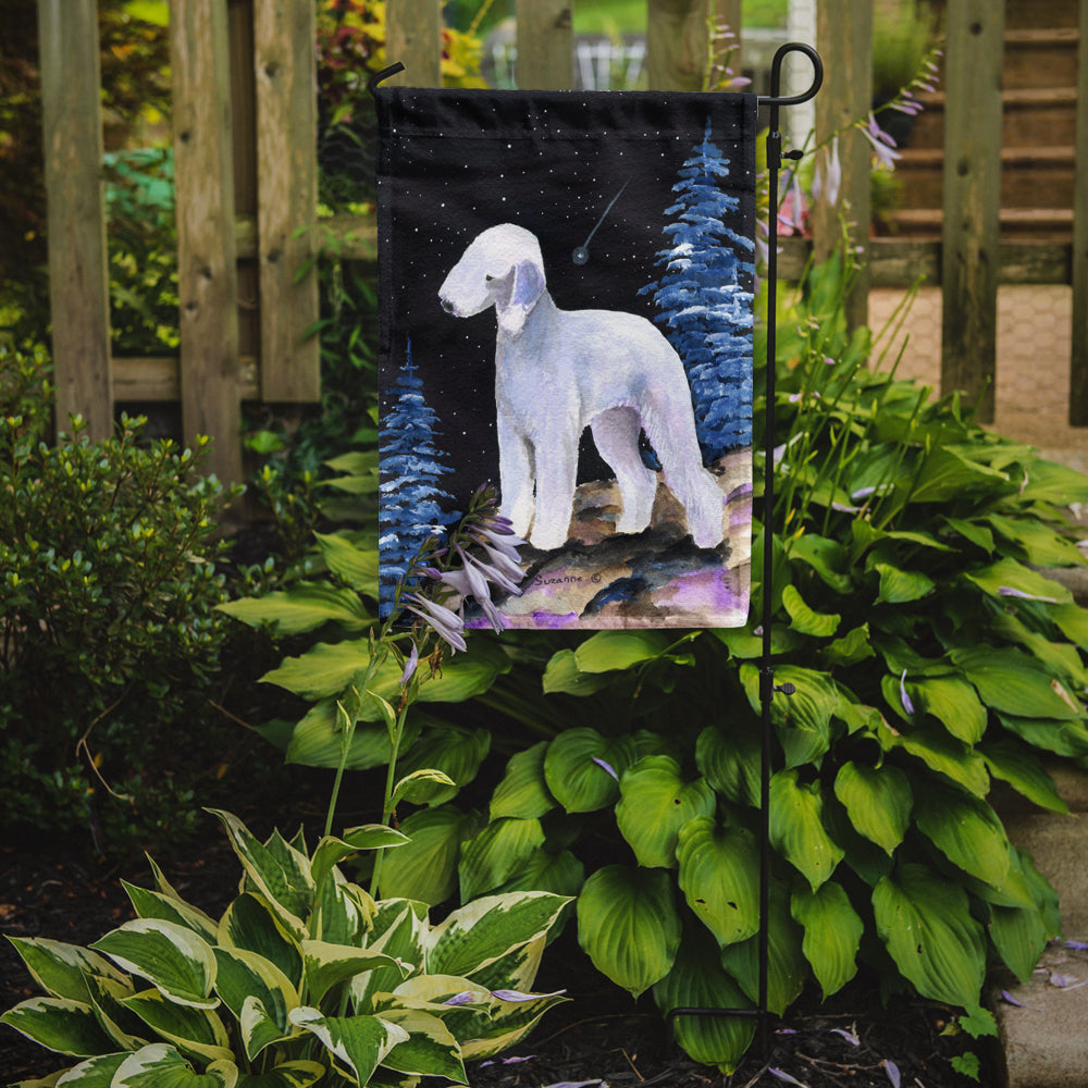 Starry Night Bedlington Terrier Flag Garden Size.