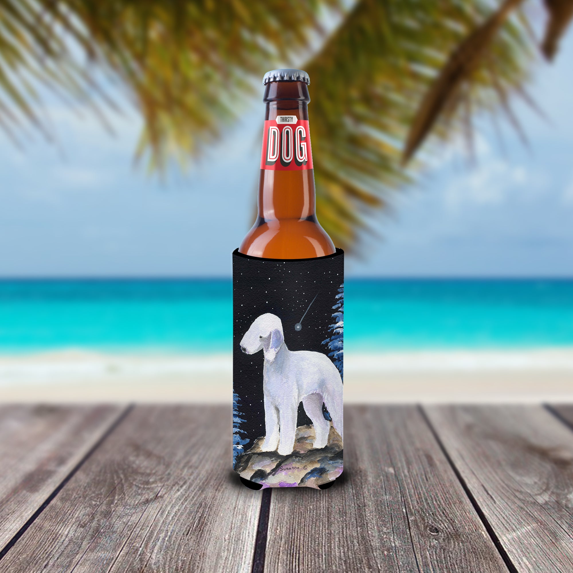Starry Night Bedlington Terrier Ultra Beverage Insulators for slim cans SS8455MUK