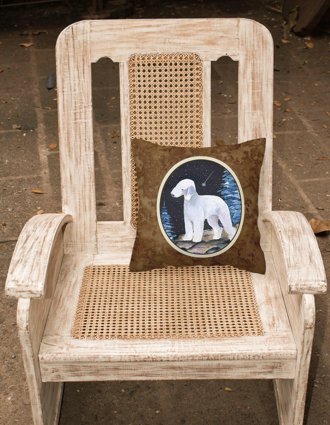 Starry Night Bedlington Terrier Decorative   Canvas Fabric Pillow by Caroline's Treasures