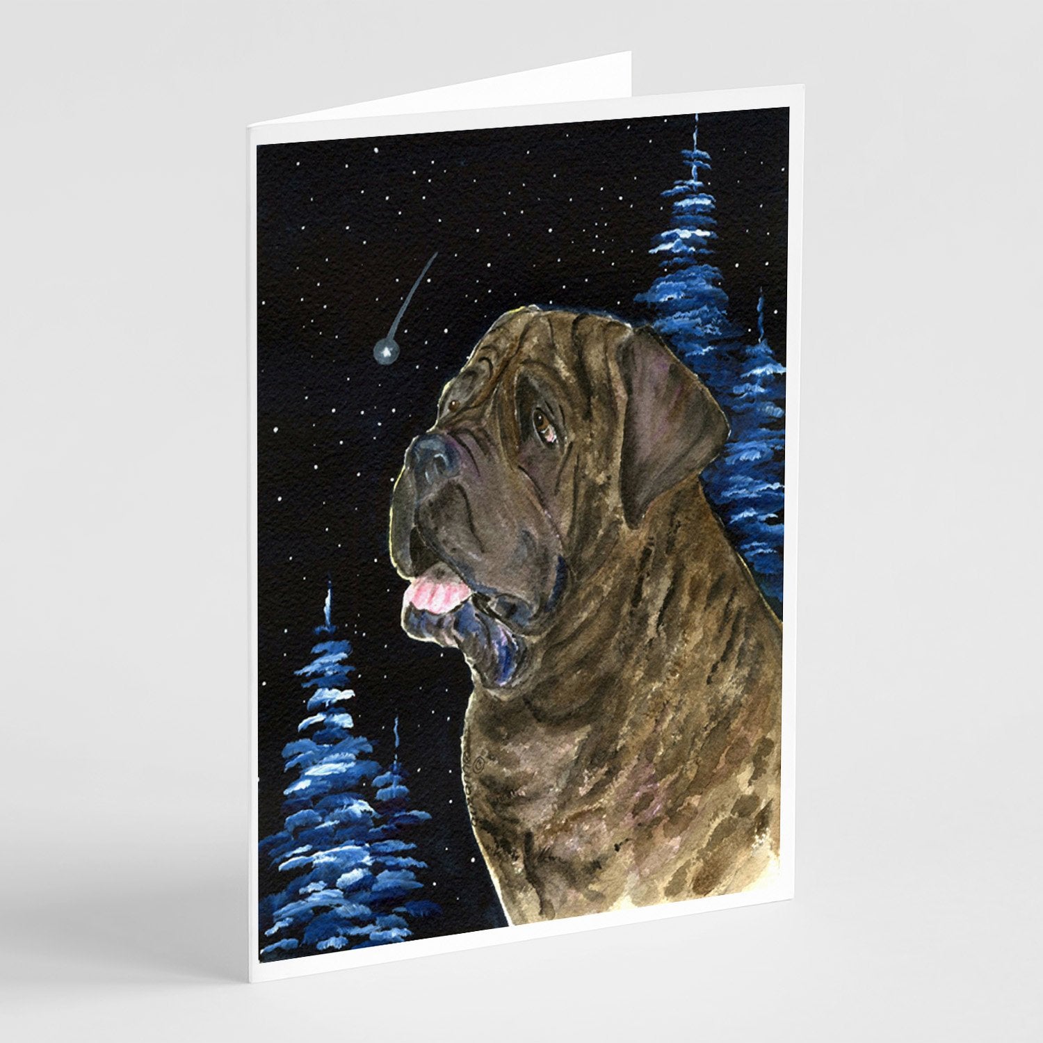 Buy this Starry Night Mastiff Greeting Cards and Envelopes Pack of 8