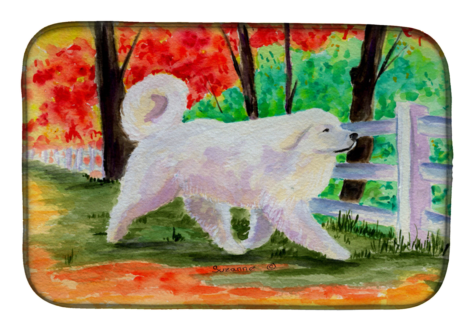 Great Pyrenees Dish Drying Mat SS8472DDM