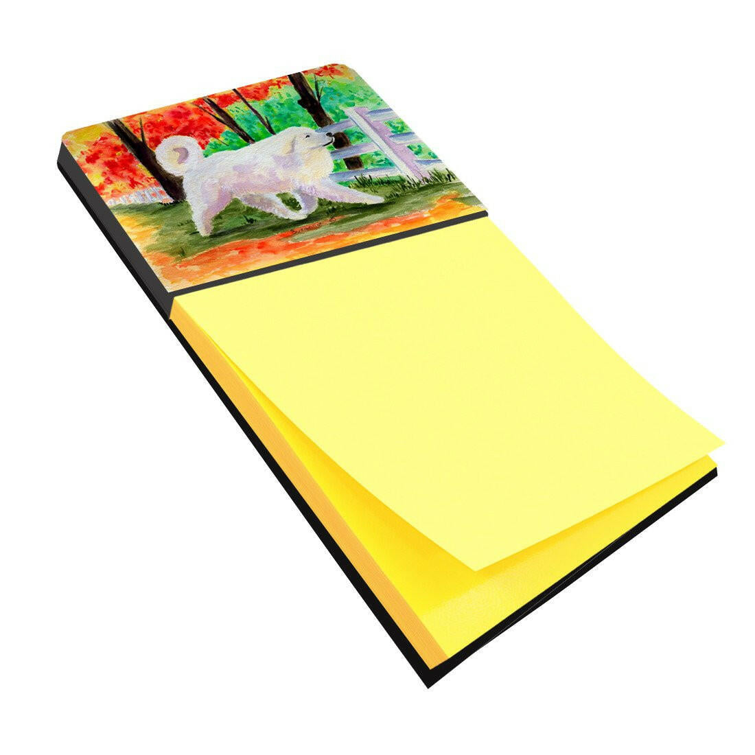 Great Pyrenees Refiillable Sticky Note Holder or Postit Note Dispenser SS8472SN by Caroline's Treasures