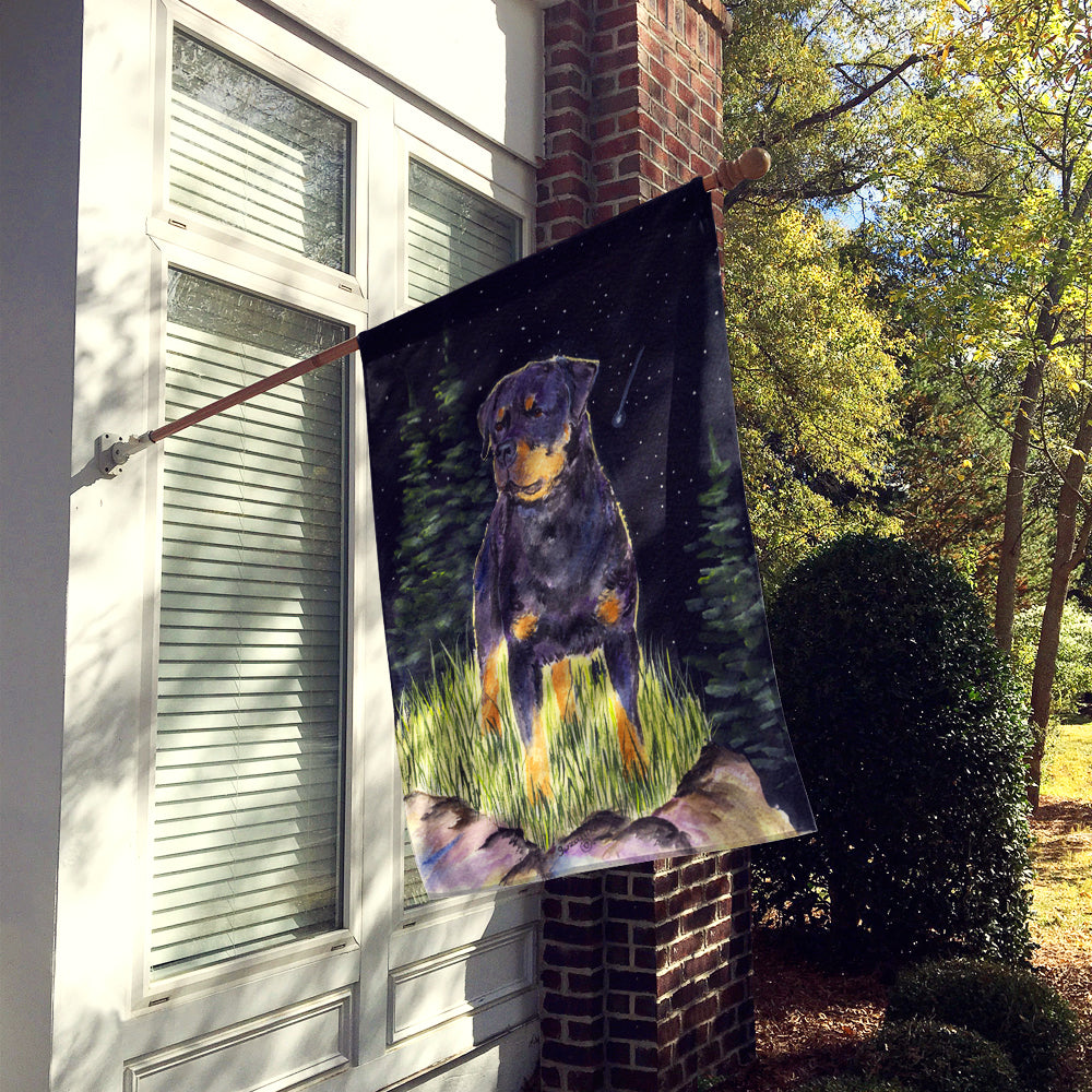 Starry Night Rottweiler Flag Canvas House Size