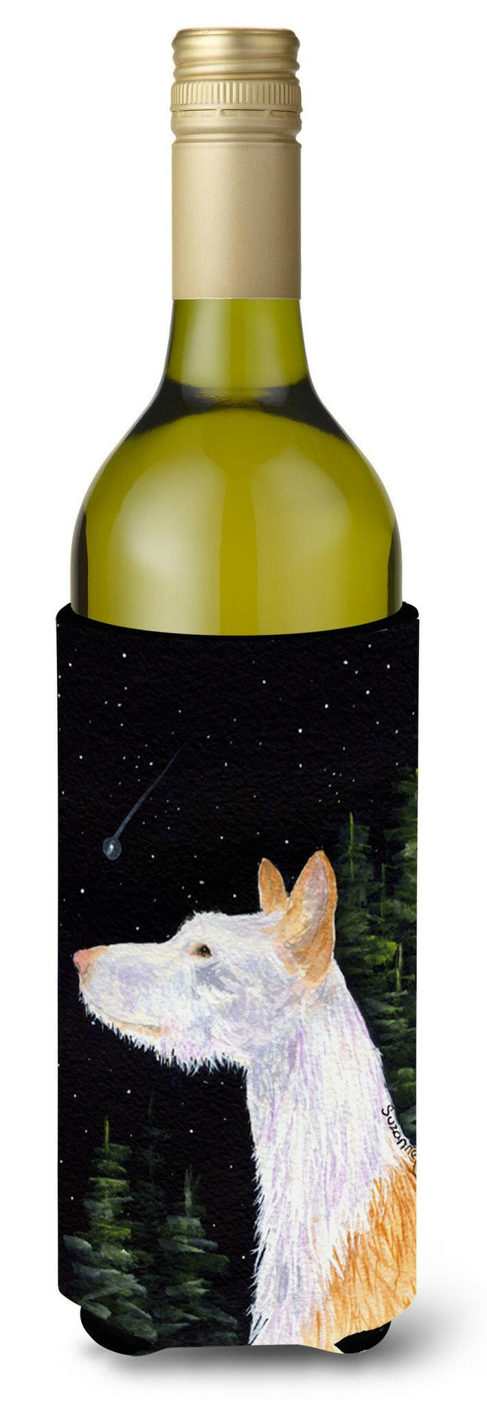 Starry Night Ibizan Hound Wine Bottle Beverage Insulator Beverage Insulator Hugger SS8499LITERK by Caroline's Treasures