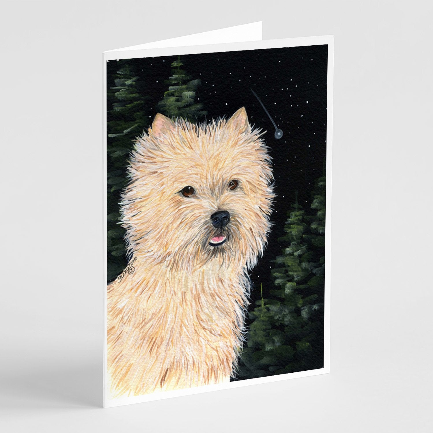 Buy this Starry Night Cairn Terrier Greeting Cards and Envelopes Pack of 8