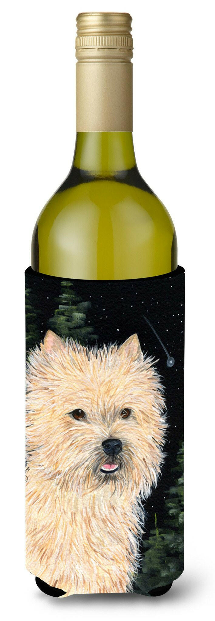 Starry Night Cairn Terrier Wine Bottle Beverage Insulator Beverage Insulator Hugger SS8502LITERK by Caroline's Treasures