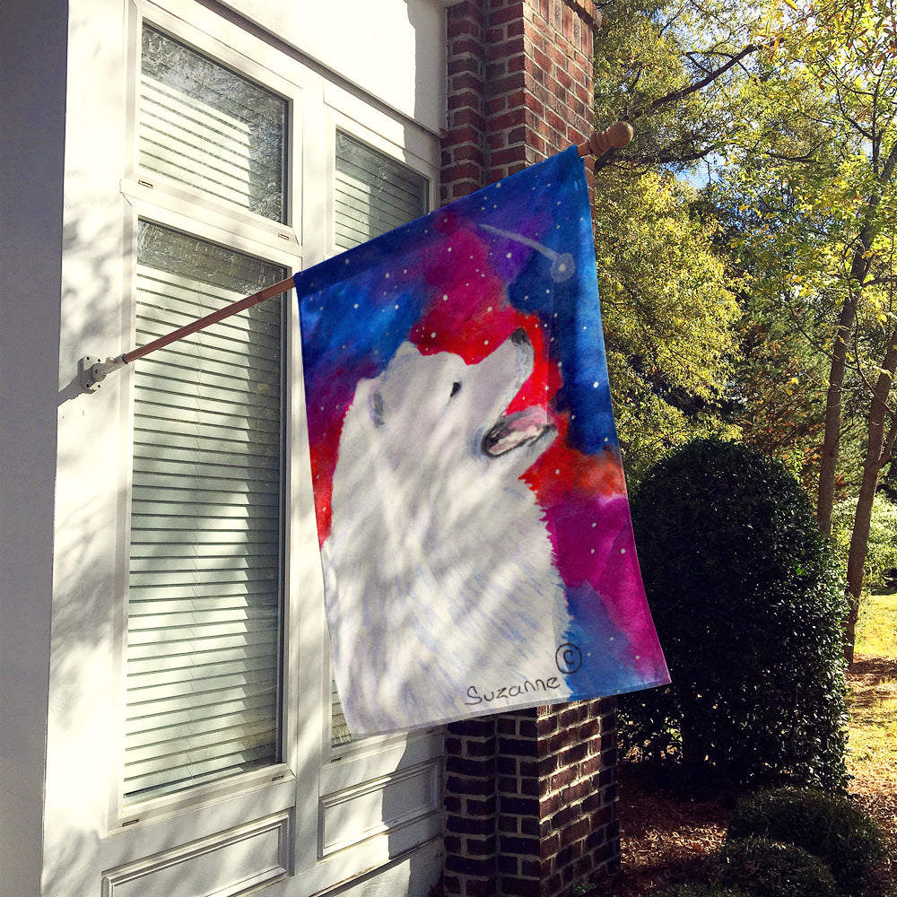 Samoyed Flag Canvas House Size