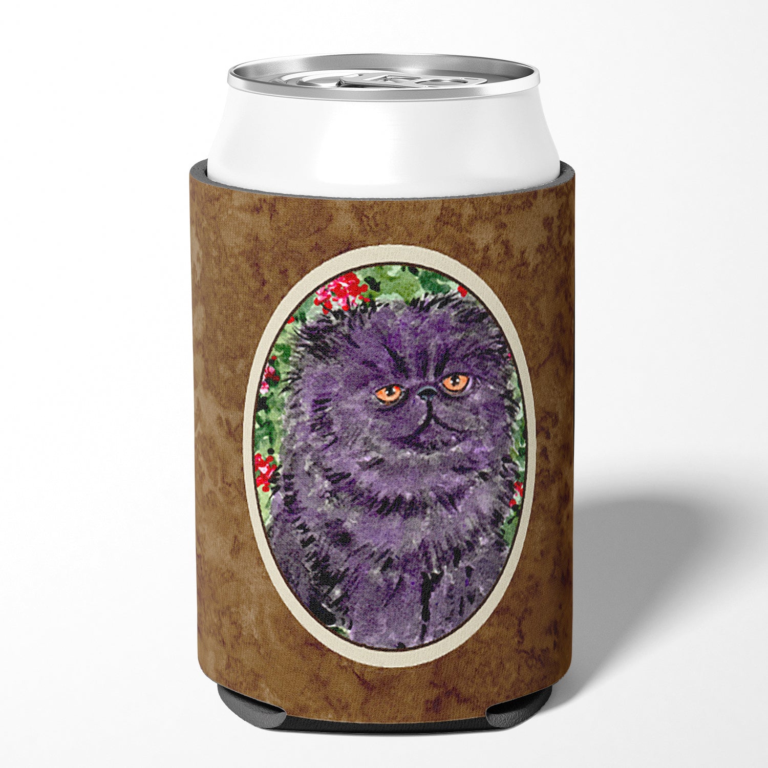 Cat - Persian Can or Bottle Beverage Insulator Hugger.