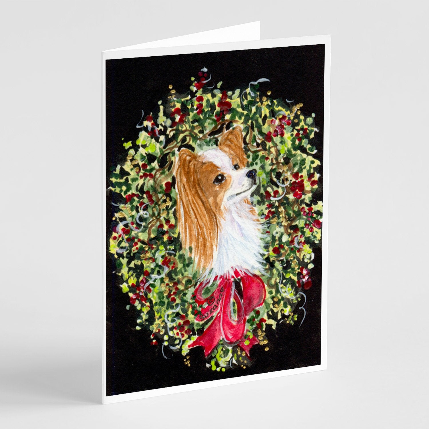 Buy this Christmas Wreath Papillon Greeting Cards and Envelopes Pack of 8