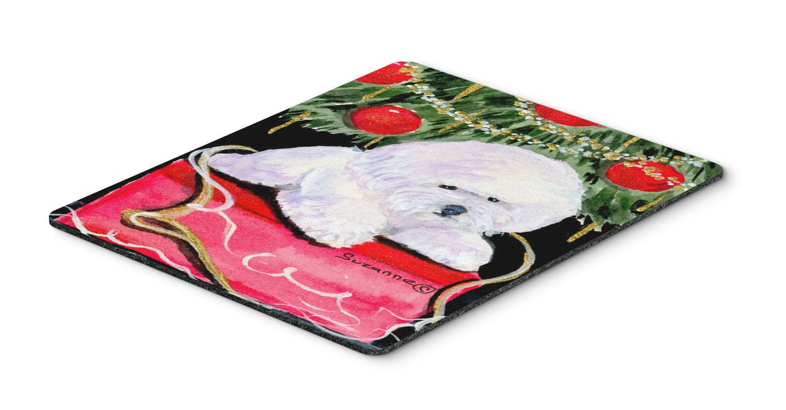 Christmas Tree with  Bichon Frise Mouse Pad / Hot Pad / Trivet by Caroline's Treasures