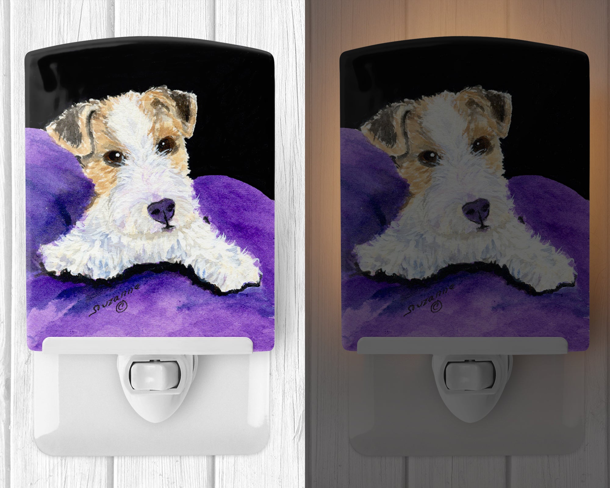 Fox Terrier Ceramic Night Light SS8971CNL - the-store.com