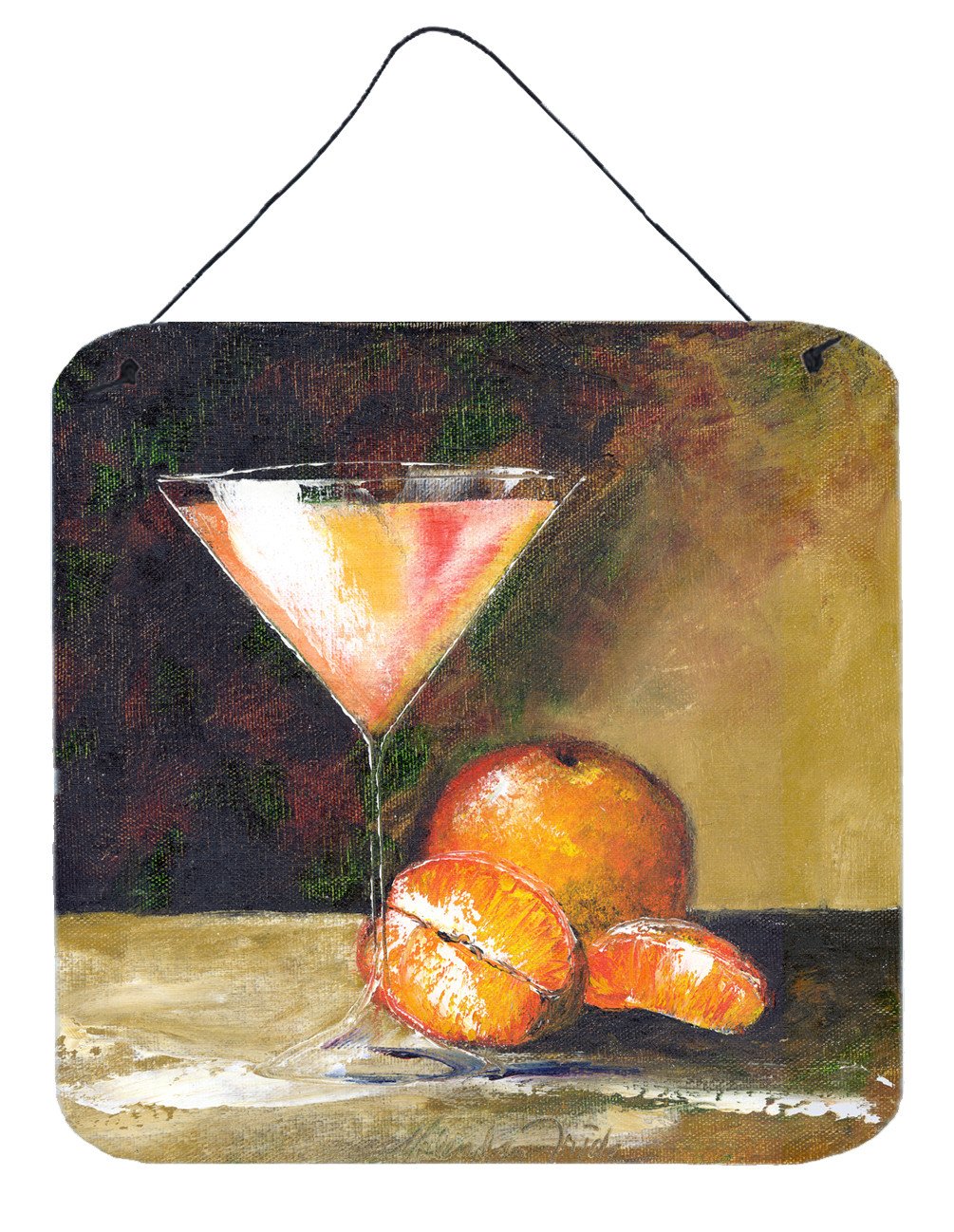 Orange Martini by Malenda Trick Wall or Door Hanging Prints TMTR0036DS66 by Caroline's Treasures